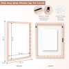 image:imageGolden State Art 11x14 Wavy Scalloped Floating Picture Frame PinkGlass  Fits 8x10 Fits 5x7 Wall Mount Horizontal or Vertical DisplayPhotosArtwork Plant or Dried Flower Light Pink1 PackLight Pink