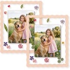 image:imageGolden State Art 11x14 Wavy Scalloped Floating Picture Frame PinkGlass  Fits 8x10 Fits 5x7 Wall Mount Horizontal or Vertical DisplayPhotosArtwork Plant or Dried Flower Light Pink1 PackLight Pink