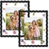 image:imageGolden State Art 11x14 Wavy Scalloped Floating Picture Frame PinkGlass  Fits 8x10 Fits 5x7 Wall Mount Horizontal or Vertical DisplayPhotosArtwork Plant or Dried Flower Light Pink1 PackBlack