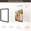 image:imageGolden State Art 11x14 Wavy Scalloped Floating Picture Frame PinkGlass  Fits 8x10 Fits 5x7 Wall Mount Horizontal or Vertical DisplayPhotosArtwork Plant or Dried Flower Light Pink1 PackBlack