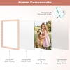image:imageGolden State Art 11x14 Wavy Scalloped Floating Picture Frame PinkGlass  Fits 8x10 Fits 5x7 Wall Mount Horizontal or Vertical DisplayPhotosArtwork Plant or Dried Flower Light Pink1 PackLight Pink
