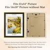 image:imageGolden State Art 14x18 Gold Picture Frame Mat For 11x14 Solid WoodGlass  Fits 11x14 with Mat or 14x18 Without Mat Horizontal or Vertical Wall Mount PhotoBlack Gold1 Pack1 Pack