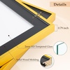 image:imageGolden State Art 14x18 Gold Picture Frame Mat For 11x14 Solid WoodGlass  Fits 11x14 with Mat or 14x18 Without Mat Horizontal or Vertical Wall Mount PhotoBlack Gold1 Pack1 Pack