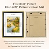 image:imageGolden State Art 14x18 Gold Picture Frame Mat For 11x14 Solid WoodGlass  Fits 11x14 with Mat or 14x18 Without Mat Horizontal or Vertical Wall Mount PhotoBlack Gold1 Pack1 Pack