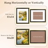 image:imageGolden State Art 14x18 Gold Picture Frame Mat For 11x14 Solid WoodGlass  Fits 11x14 with Mat or 14x18 Without Mat Horizontal or Vertical Wall Mount PhotoBlack Gold1 Pack1 Pack
