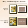 image:imageGolden State Art 14x18 Gold Picture Frame Mat For 11x14 Solid WoodGlass  Fits 11x14 with Mat or 14x18 Without Mat Horizontal or Vertical Wall Mount PhotoBlack Gold1 Pack1 Pack