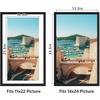 image:imageGolden State Art 16X20 Poster Frame with White Mat for 11X14Black1 Pack  Thin Border Solid Wood Frame with Plexiglass  Wall Display with Included Hanging Hardware Black 1 Pack1 Pack