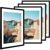 image:imageGolden State Art 16X20 Poster Frame with White Mat for 11X14Black1 Pack  Thin Border Solid Wood Frame with Plexiglass  Wall Display with Included Hanging Hardware Black 1 Pack4 Pack
