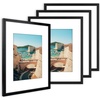 image:imageGolden State Art 16X20 Poster Frame with White Mat for 11X14Black1 Pack  Thin Border Solid Wood Frame with Plexiglass  Wall Display with Included Hanging Hardware Black 1 Pack4 Pack