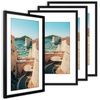 image:imageGolden State Art 16X20 Poster Frame with White Mat for 11X14Black1 Pack  Thin Border Solid Wood Frame with Plexiglass  Wall Display with Included Hanging Hardware Black 1 Pack4 Pack