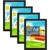 image:imageGolden State Art 16X20 Poster Frame with White Mat for 11X14Black1 Pack  Thin Border Solid Wood Frame with Plexiglass  Wall Display with Included Hanging Hardware Black 1 Pack4 Pack