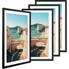 image:imageGolden State Art 16X20 Poster Frame with White Mat for 11X14Black1 Pack  Thin Border Solid Wood Frame with Plexiglass  Wall Display with Included Hanging Hardware Black 1 Pack4 Pack