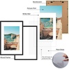 image:imageGolden State Art 16X20 Poster Frame with White Mat for 11X14Black1 Pack  Thin Border Solid Wood Frame with Plexiglass  Wall Display with Included Hanging Hardware Black 1 Pack4 Pack