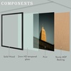 image:imageGolden State Art 18x24 Picture Frame For WallSolid WoodGlassBlack1 Pack  Fit for 18 x 24 Pictures Horizontal or Vertical Hanging For Gallery WallLarge Size Poster Frame4 Pack