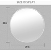 image:imageGolden State Art 20 Silver Round Mirror Circle Wall Mirror for Bathroom Living Room Bedroom Decor Vanity and More Decorative Aluminum Circular Mirrors