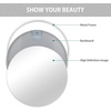 image:imageGolden State Art 20 Silver Round Mirror Circle Wall Mirror for Bathroom Living Room Bedroom Decor Vanity and More Decorative Aluminum Circular Mirrors