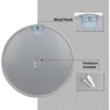 image:imageGolden State Art 20 Silver Round Mirror Circle Wall Mirror for Bathroom Living Room Bedroom Decor Vanity and More Decorative Aluminum Circular Mirrors