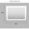 image:imageGolden State Art 24x32 Led Lighted Vanity Bathroom Mirror Dimmable WallMounted Large Rectangle Mirror Hotel Office Bar AntiFog