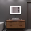 image:imageGolden State Art 24x32 Led Lighted Vanity Bathroom Mirror Dimmable WallMounted Large Rectangle Mirror Hotel Office Bar AntiFog