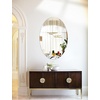 image:imageGolden State Art 24x36 Beveled Frameless Oval Wall Mirror Large Decorative Mirror for Bathroom Modern Style Polished Edge
