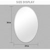 image:imageGolden State Art 24x36 Beveled Frameless Oval Wall Mirror Large Decorative Mirror for Bathroom Modern Style Polished Edge