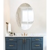 image:imageGolden State Art 24x36 Beveled Frameless Oval Wall Mirror Large Decorative Mirror for Bathroom Modern Style Polished Edge