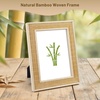 image:imageGolden State Art 4x6 Bamboo Woven Picture Frame Boho Real Glass  Fits 4x6 Photos Natural Bamboo Design Tabletop DisplayWall MountHorizontal or Vertical Display RusticUnique1 Pack2 Pack