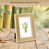 image:imageGolden State Art 4x6 Bamboo Woven Picture Frame Boho Real Glass  Fits 4x6 Photos Natural Bamboo Design Tabletop DisplayWall MountHorizontal or Vertical Display RusticUnique1 Pack1 Pack