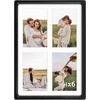 image:imageGolden State Art 4x6 Collage Picture FrameSolid Wood amp Real Glass4 Photos  Multi Picture Frame for 4 4x6 Photos or One 95x135 Print  Rounded Corner Design  Collage Wall Decor  BlackBlack