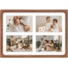 image:imageGolden State Art 4x6 Collage Picture FrameSolid Wood amp Real Glass4 Photos  Multi Picture Frame for 4 4x6 Photos or One 95x135 Print  Rounded Corner Design  Collage Wall Decor  BlackBrown