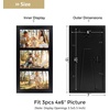 image:imageGolden State Art 4x6 Double Picture Frame Displays Two 4x6 Photos Brown  Solid Wood  Real Glass For Tabletop Or Wall Mounting Brown 1 PackBlack