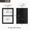 image:imageGolden State Art 4x6 Double Picture Frame Displays Two 4x6 Photos Brown  Solid Wood  Real Glass For Tabletop Or Wall Mounting Brown 1 PackBlack