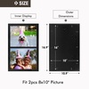 image:imageGolden State Art 4x6 Double Picture Frame Displays Two 4x6 Photos Brown  Solid Wood  Real Glass For Tabletop Or Wall Mounting Brown 1 PackBlack