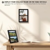 image:imageGolden State Art 4x6 Double Picture Frame Displays Two 4x6 Photos Brown  Solid Wood  Real Glass For Tabletop Or Wall Mounting Brown 1 PackBlack