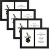 image:imageGolden State Art 4x6 Double Picture Frame Displays Two 4x6 Photos Brown  Solid Wood  Real Glass For Tabletop Or Wall Mounting Brown 1 PackBlack