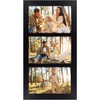 image:imageGolden State Art 4x6 Double Picture Frame Displays Two 4x6 Photos Brown  Solid Wood  Real Glass For Tabletop Or Wall Mounting Brown 1 PackBlack