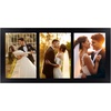 image:imageGolden State Art 4x6 Double Picture Frame Displays Two 4x6 Photos Brown  Solid Wood  Real Glass For Tabletop Or Wall Mounting Brown 1 PackBlack