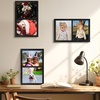image:imageGolden State Art 4x6 Double Picture Frame Displays Two 4x6 Photos Brown  Solid Wood  Real Glass For Tabletop Or Wall Mounting Brown 1 PackBlack