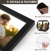 image:imageGolden State Art 4x6 Double Picture Frame Displays Two 4x6 Photos Brown  Solid Wood  Real Glass For Tabletop Or Wall Mounting Brown 1 PackBlack