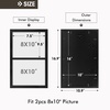 image:imageGolden State Art 4x6 Double Picture Frame Displays Two 4x6 Photos Brown  Solid Wood  Real Glass For Tabletop Or Wall Mounting Brown 1 PackBlack
