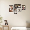 image:imageGolden State Art 4x6 Double Picture Frame Displays Two 4x6 Photos Brown  Solid Wood  Real Glass For Tabletop Or Wall Mounting Brown 1 PackBlack
