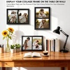 image:imageGolden State Art 4x6 Double Picture Frame Displays Two 4x6 Photos Brown  Solid Wood  Real Glass For Tabletop Or Wall Mounting Brown 1 PackBlack