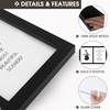 image:imageGolden State Art 4x6 Double Picture Frame Displays Two 4x6 Photos Brown  Solid Wood  Real Glass For Tabletop Or Wall Mounting Brown 1 PackBlack
