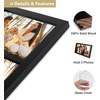 image:imageGolden State Art 4x6 Double Picture Frame Displays Two 4x6 Photos Brown  Solid Wood  Real Glass For Tabletop Or Wall Mounting Brown 1 PackBlack