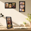 image:imageGolden State Art 4x6 Double Picture Frame Displays Two 4x6 Photos Brown  Solid Wood  Real Glass For Tabletop Or Wall Mounting Brown 1 PackBlack