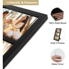 image:imageGolden State Art 4x6 Double Picture Frame Displays Two 4x6 Photos Brown  Solid Wood  Real Glass For Tabletop Or Wall Mounting Brown 1 PackBlack