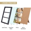 image:imageGolden State Art 4x6 Double Picture Frame Displays Two 4x6 Photos Brown  Solid Wood  Real Glass For Tabletop Or Wall Mounting Brown 1 PackBlack