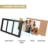 image:imageGolden State Art 4x6 Double Picture Frame Displays Two 4x6 Photos Brown  Solid Wood  Real Glass For Tabletop Or Wall Mounting Brown 1 PackBlack