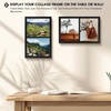image:imageGolden State Art 4x6 Double Picture Frame Displays Two 4x6 Photos Brown  Solid Wood  Real Glass For Tabletop Or Wall Mounting Brown 1 PackBlack