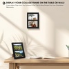 image:imageGolden State Art 4x6 Double Picture Frame Displays Two 4x6 Photos Brown  Solid Wood  Real Glass For Tabletop Or Wall Mounting Brown 1 PackBlack
